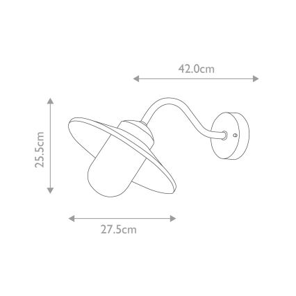 Elstead - Applique da esterno con sensore KLAMPENBORG 1xE27/60W/230V IP44