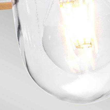 Elstead - Lampada a sospensione da esterno a catena KLAMPENBORG 1xE27/60W/230V IP44 cromo opaco