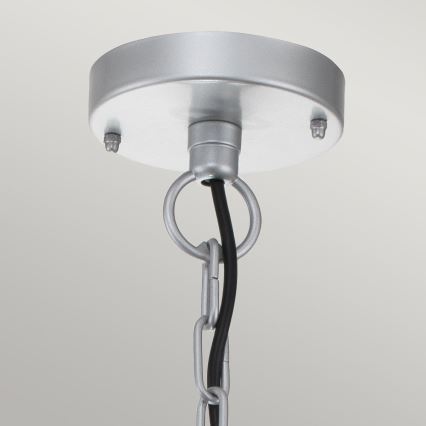 Elstead - Lampada a sospensione da esterno a catena KLAMPENBORG 1xE27/60W/230V IP44 cromo opaco