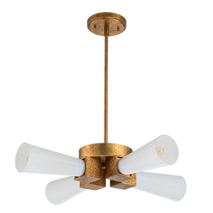 Elstead - Lampadario KRISTY su asta 4xE27/40W/230V in rame