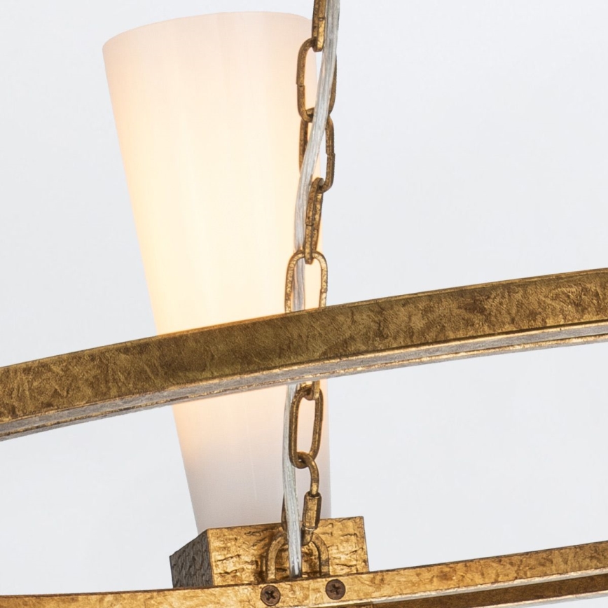 Elstead - Lampadario a stelo KRISTY, 4xE27/40W/230V, finitura rame