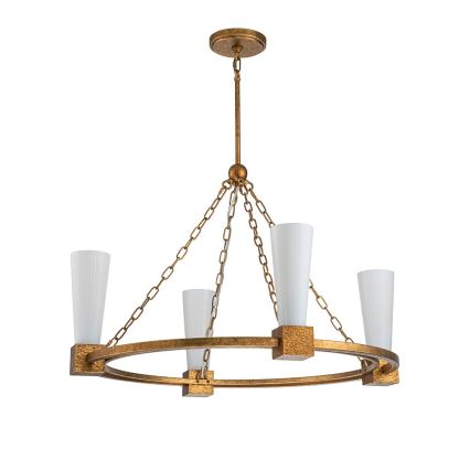 Elstead - Lampadario a stelo KRISTY, 4xE27/40W/230V, finitura rame