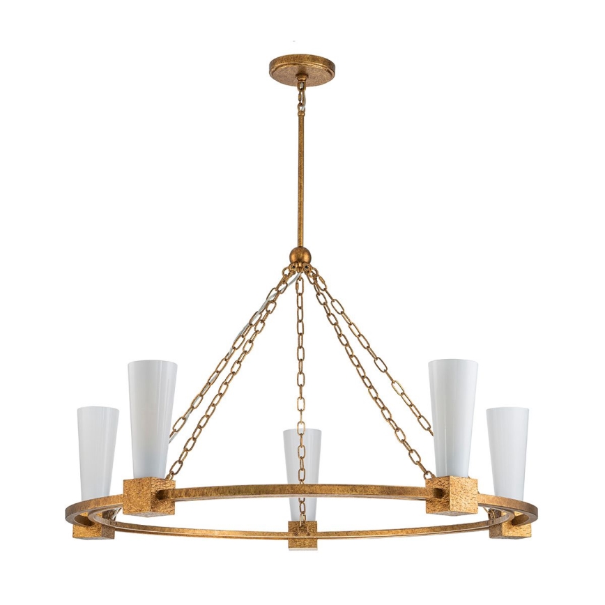 Elstead - Lampadario a stelo KRISTY 5xE27/40W/230V ramato