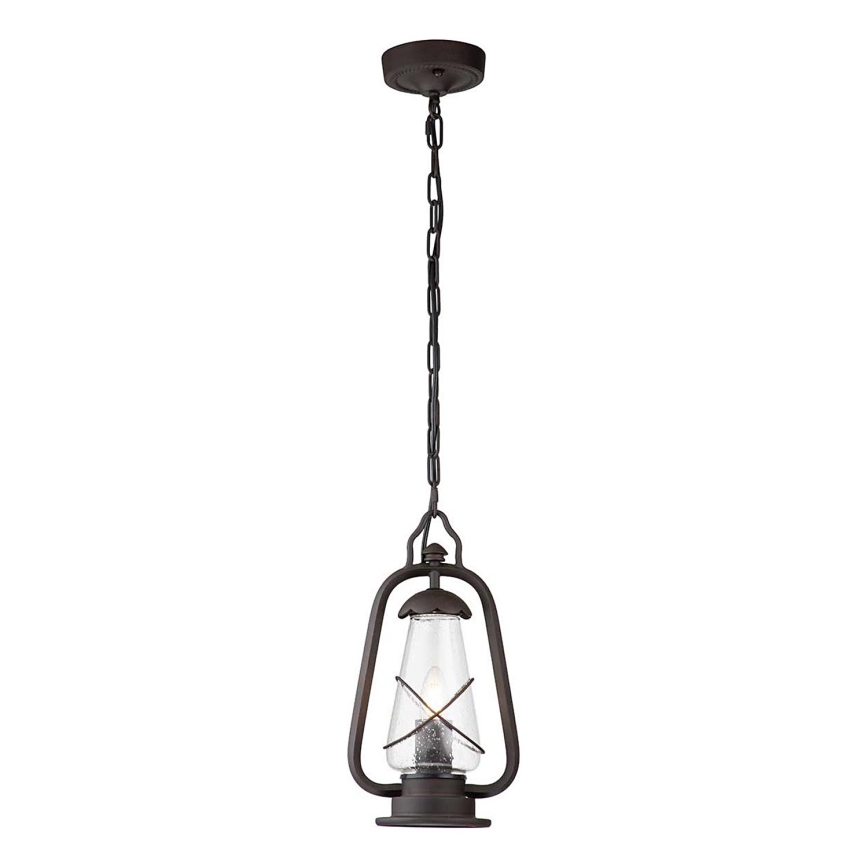 Elstead - Lampada a sospensione da esterno con catena MINERS 1xE27/60W/230V IP44 bronzo