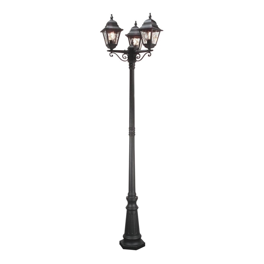 Elstead - Lampada da esterno NORFOLK 3xE27/100W/230V IP43 nero