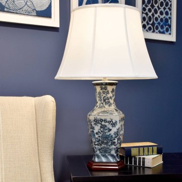 Elstead - Lampada da tavolo BLU HEX 1xE27/60W/230V
