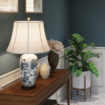 Elstead - Lampada da tavolo BLU TRADITIONAL 1xE27/60W/230V
