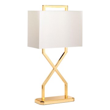 Elstead - Lampada da tavolo CROSS 1xE27/60W/230V oro/bianco