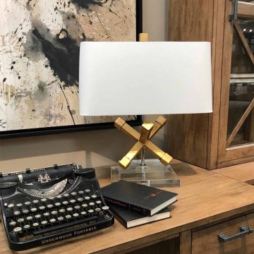 Elstead - Lampada da tavolo JACKSON SQUARE 1xE27/60W/230V