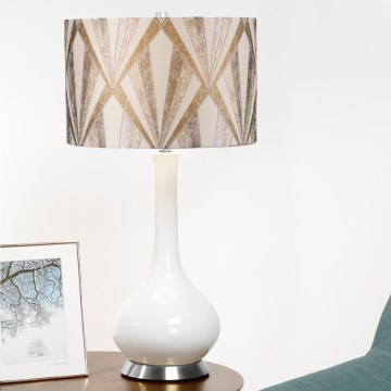 Elstead - Lampada da tavolo MILO 1xE27/60W/230V grigio/marrone