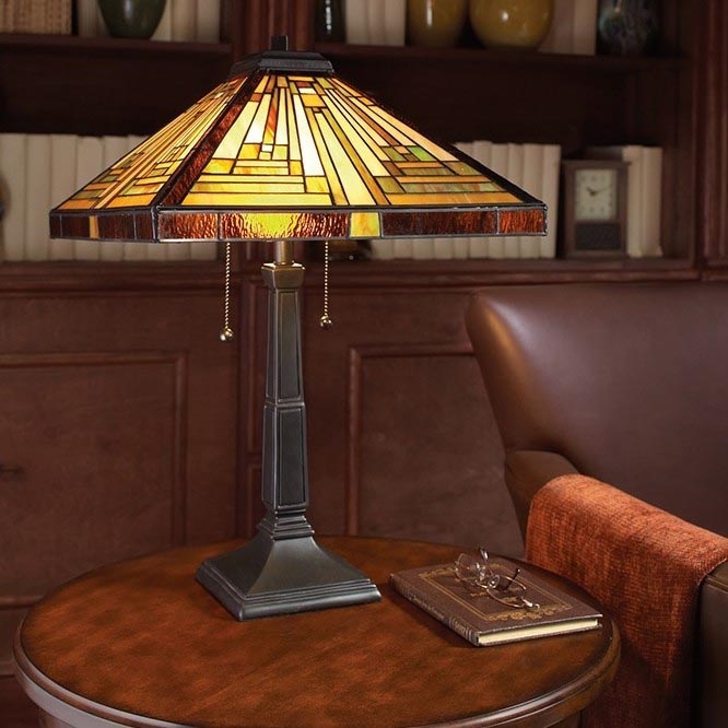 Elstead - Lampada da tavolo Tiffany STEPHEN 2xE27/60W/230V