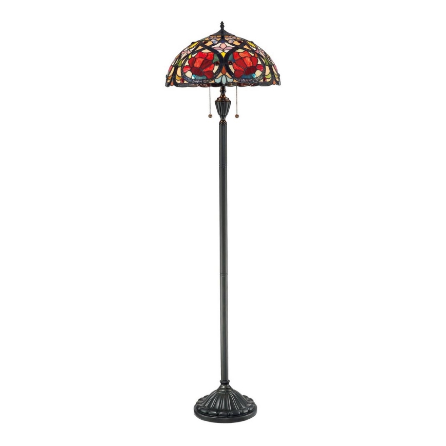 Elstead - Lampada da terra Tiffany LARISSA 2xE27/100W/230V