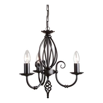 Elstead - Lampadario a sospensione con catena ARTISAN 3xE14/60W/230V