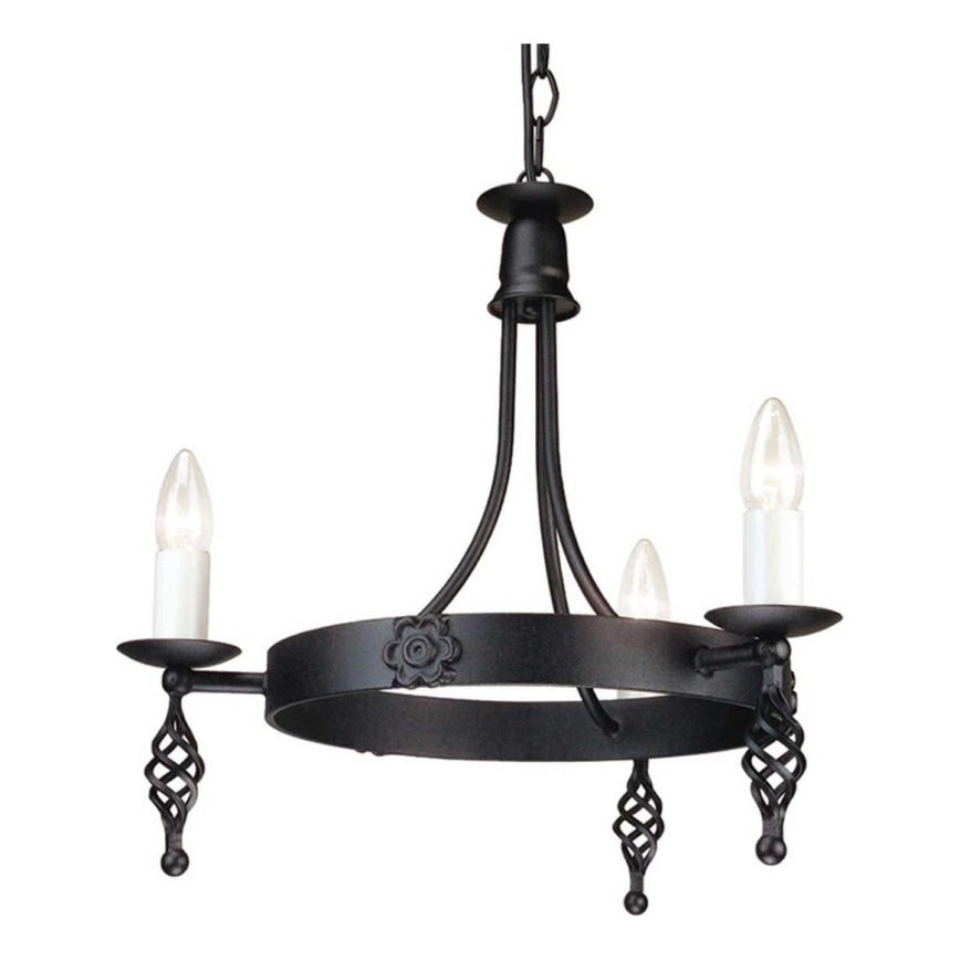 Elstead - Lampadario a sospensione con catena BELFRY 3xE14/60W/230V