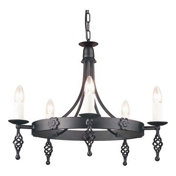 Elstead - Lampadario a sospensione con catena BELFRY 5xE14/60W/230V