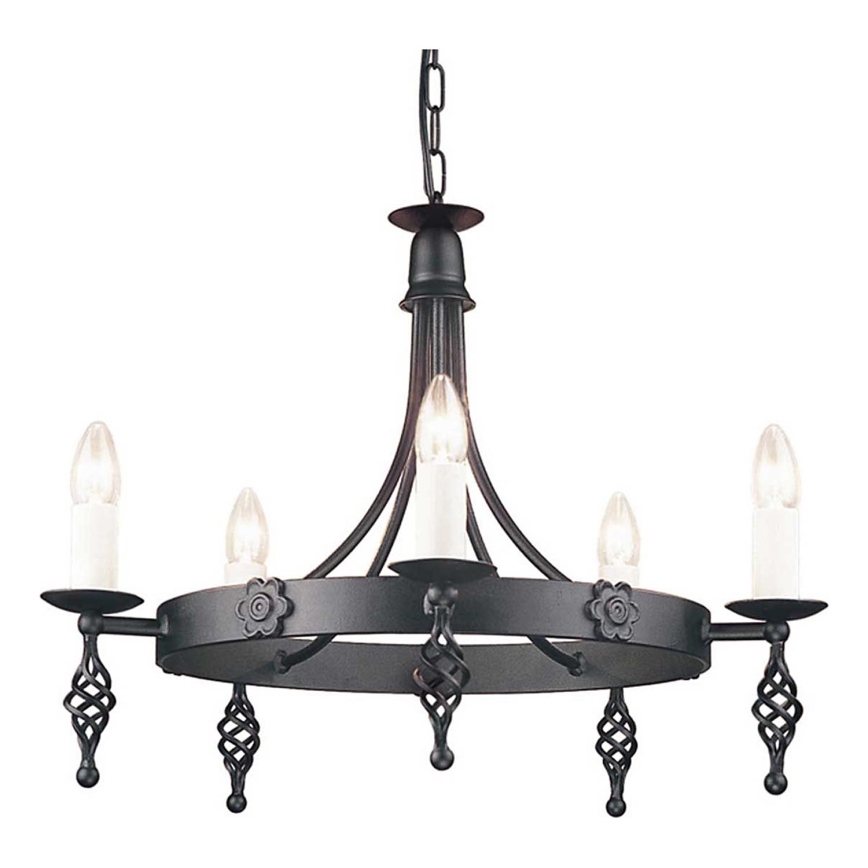 Elstead - Lampadario a sospensione con catena BELFRY 5xE14/60W/230V