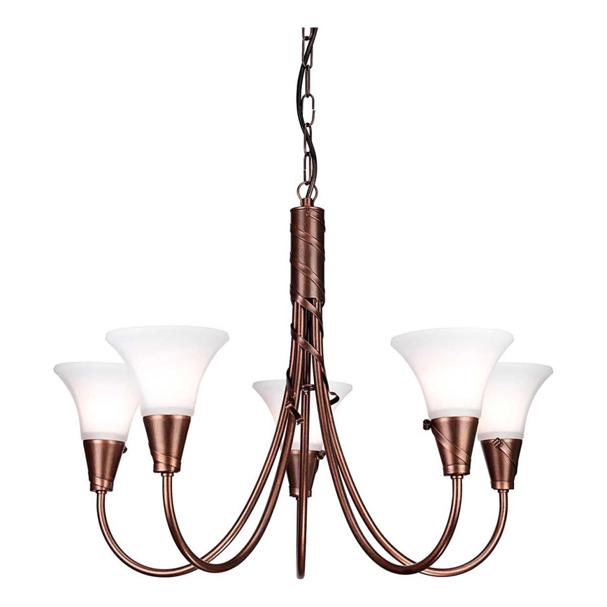Elstead - Lampadario a sospensione con catena EMILY 5xE14/40W/230V