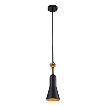 Elstead - Lampadario a sospensione con filo ETOILE 1xE27/60W/230V diametro 13,3 cm nero