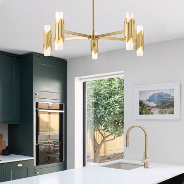 Elstead - Lampadario a stelo MARVELE 10xE14/40W/230V dorato