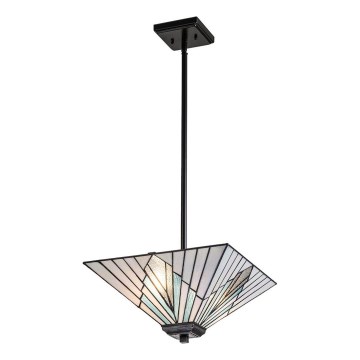 Elstead - Lampadario a stelo Tiffany ALDERLEY 2xE27/60W/230V