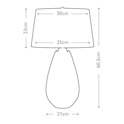Elstead - Lampada da tavolo LED LENA 1xE27/60W/230V + 1xGU10/7W 60,5cm blu/bianco
