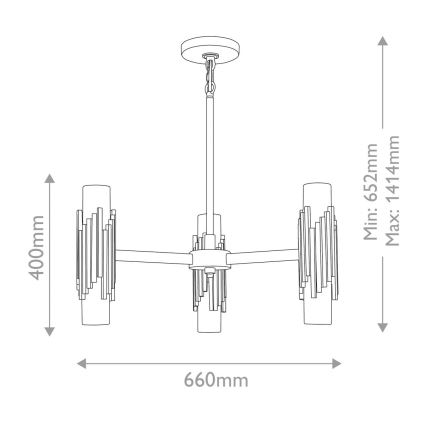 Elstead - Lampadario a stelo MARVELE 6xE14/40W/230V dorato