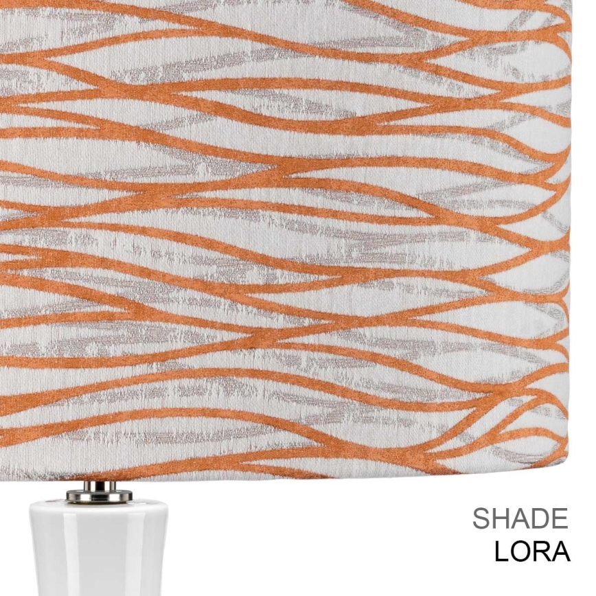 Elstead - Lampada da tavolo MILO 1xE27/60W/230V bianca/arancione