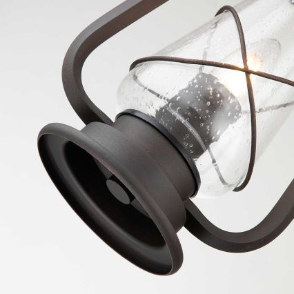 Elstead - Lampada a sospensione da esterno con catena MINERS 1xE27/60W/230V IP44 bronzo