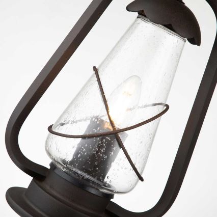 Elstead - Lampada a sospensione da esterno con catena MINERS 1xE27/60W/230V IP44 bronzo