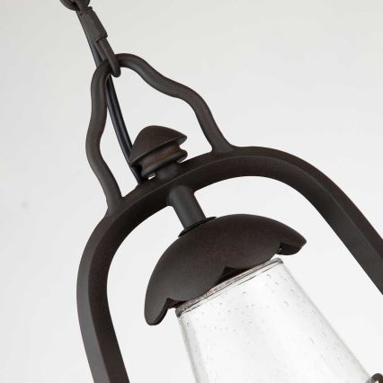Elstead - Lampada a sospensione da esterno con catena MINERS 1xE27/60W/230V IP44 bronzo