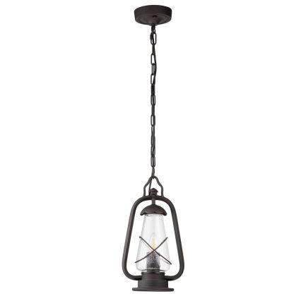 Elstead - Lampada a sospensione da esterno con catena MINERS 1xE27/60W/230V IP44 bronzo