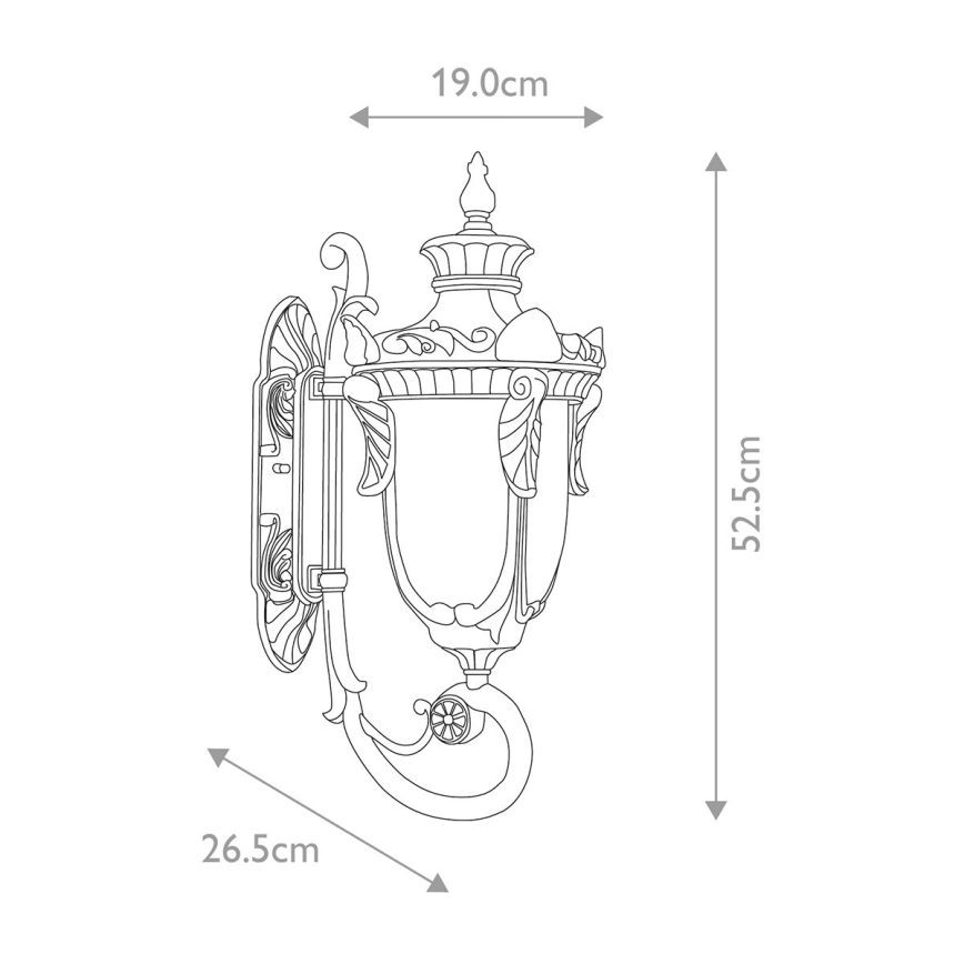 Elstead - Applique da esterno PHILADELPHIA 1xE27/60W/230V IP44