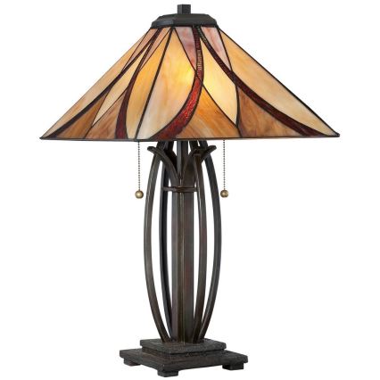 Elstead - Lampada da tavolo Tiffany ASHEVILLE 2xE27/60W/230V