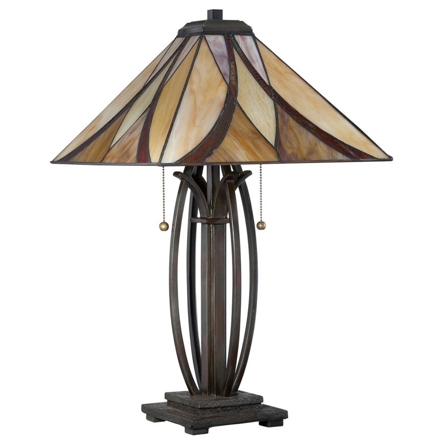 Elstead - Lampada da tavolo Tiffany ASHEVILLE 2xE27/60W/230V