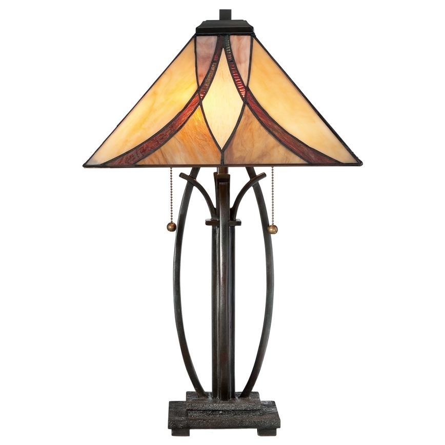 Elstead - Lampada da tavolo Tiffany ASHEVILLE 2xE27/60W/230V