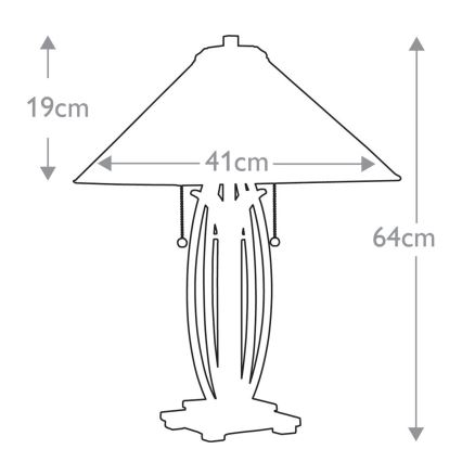 Elstead - Lampada da tavolo Tiffany ASHEVILLE 2xE27/60W/230V
