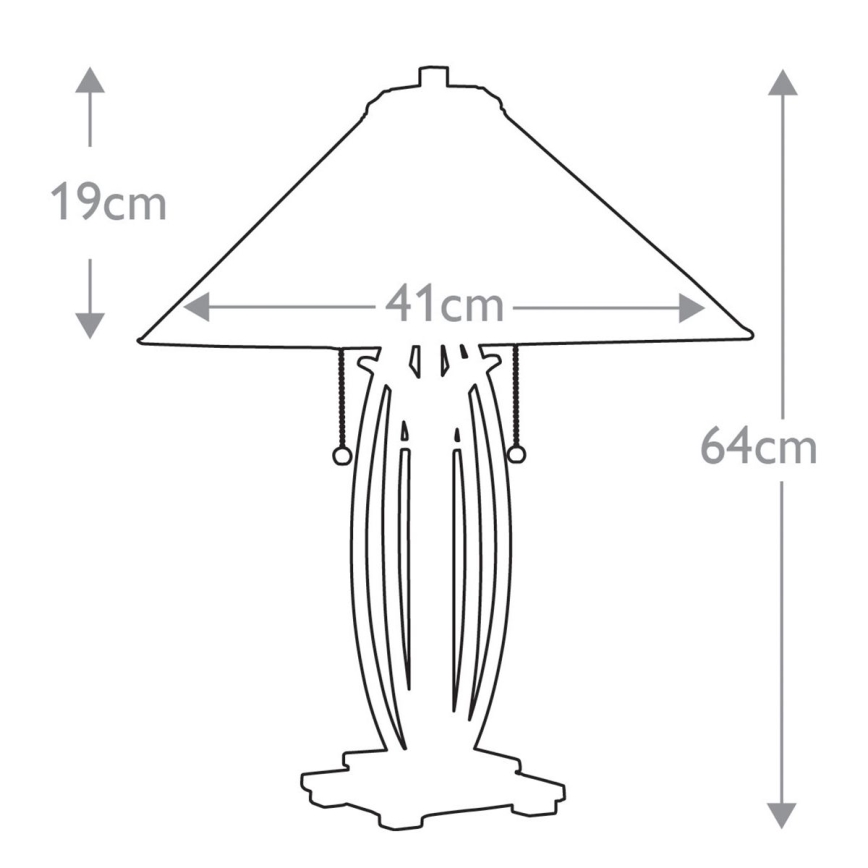 Elstead - Lampada da tavolo Tiffany ASHEVILLE 2xE27/60W/230V