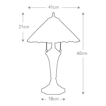 Elstead QZ-CAMBRIDGE-TL - Lampada da tavolo BELLE 2xE27/75W/230V