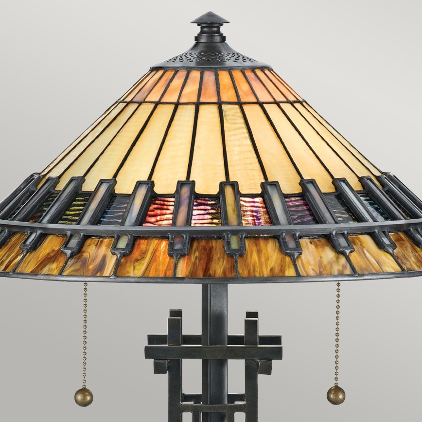 Elstead - Lampada da tavolo Tiffany CHASTAIN 2xE27/60W/230V