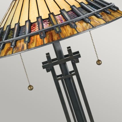 Elstead - Lampada da tavolo Tiffany CHASTAIN 2xE27/60W/230V
