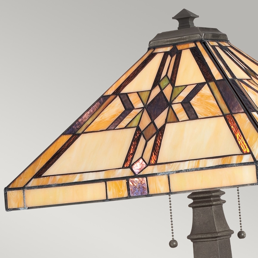 Elstead - Lampada da tavolo Tiffany FINTON 2xE27/60W/230V