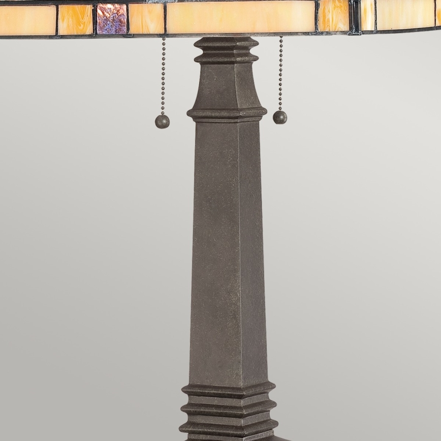 Elstead - Lampada da tavolo Tiffany FINTON 2xE27/60W/230V
