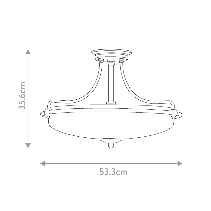 Elstead - Lampadario a plafone GRIFFIN 4xE27/100W/230V ottone