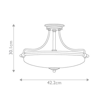Elstead - Lampadario a plafone GRIFFIN 3xE27/100W/230V bronzo