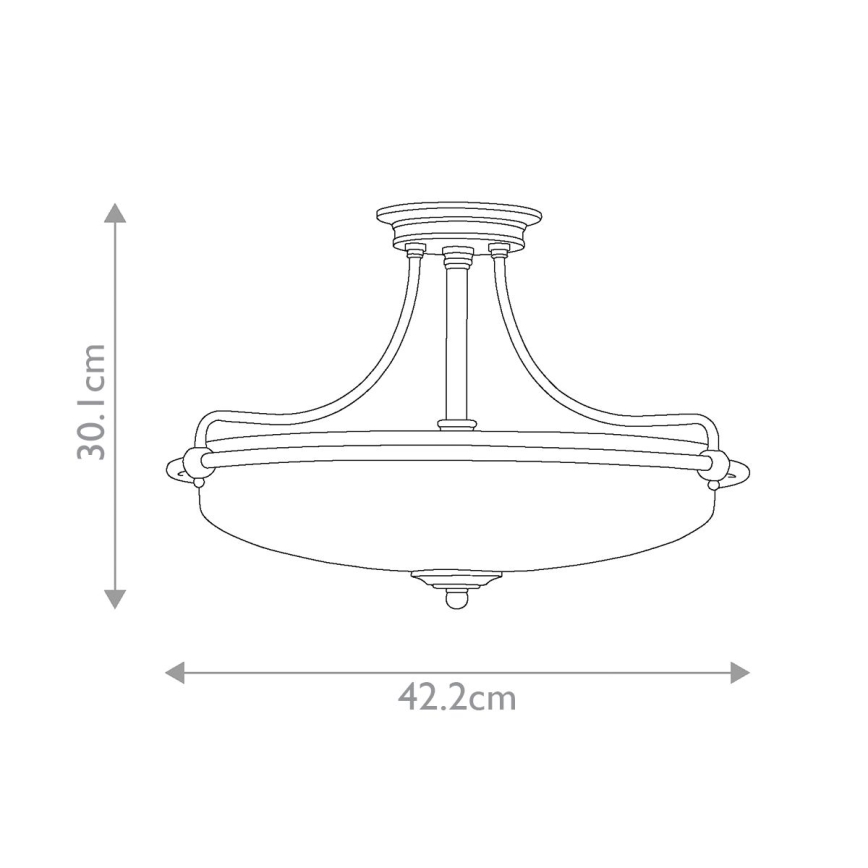 Elstead - Lampadario a plafone GRIFFIN 3xE27/100W/230V bronzo