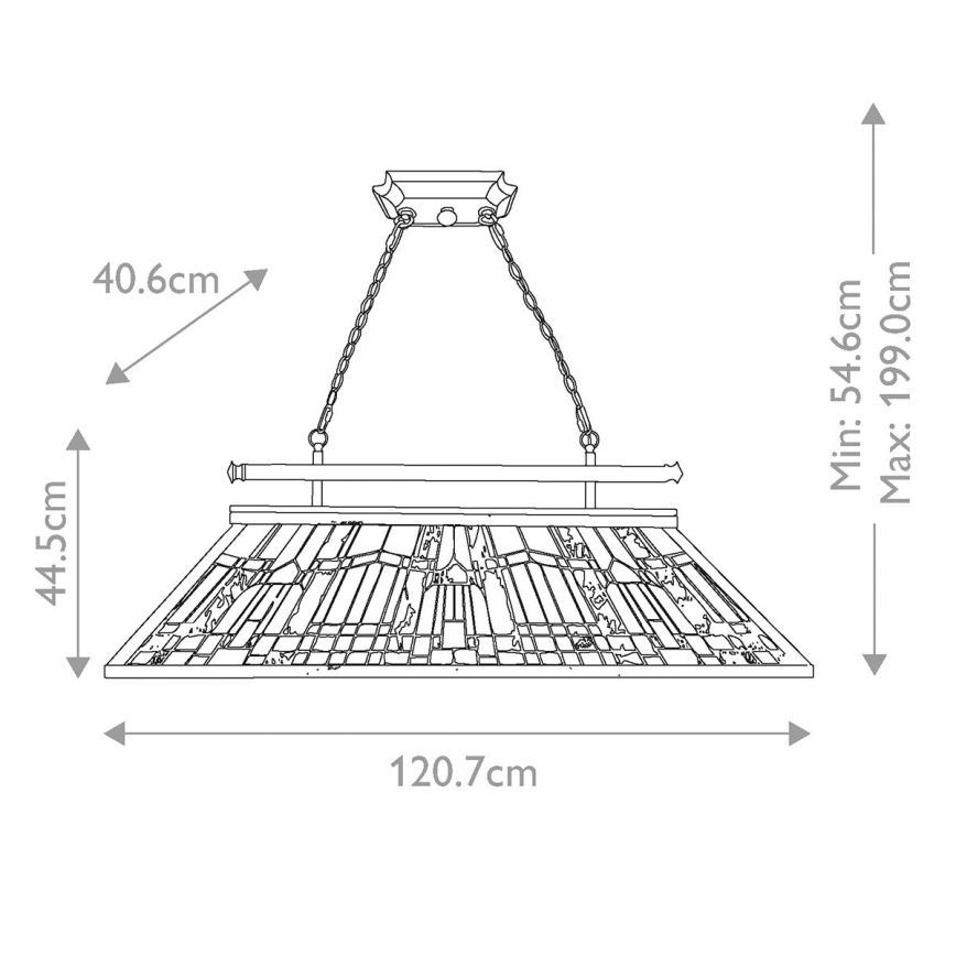 Elstead QZ-INGLENOOK-ISLE - Lampadario a catena INGLENOOK 3xE27/100W/230V