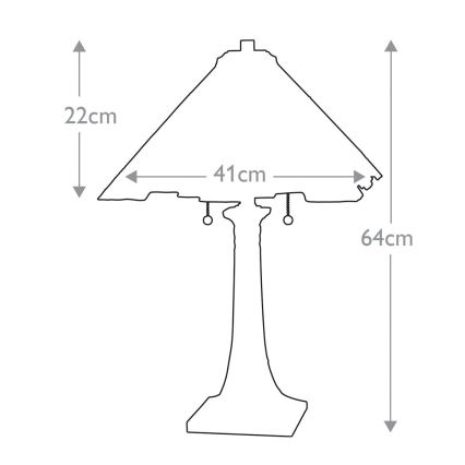 Elstead - Lampada da tavolo Tiffany INGLENOOK 2xE27/60W/230V