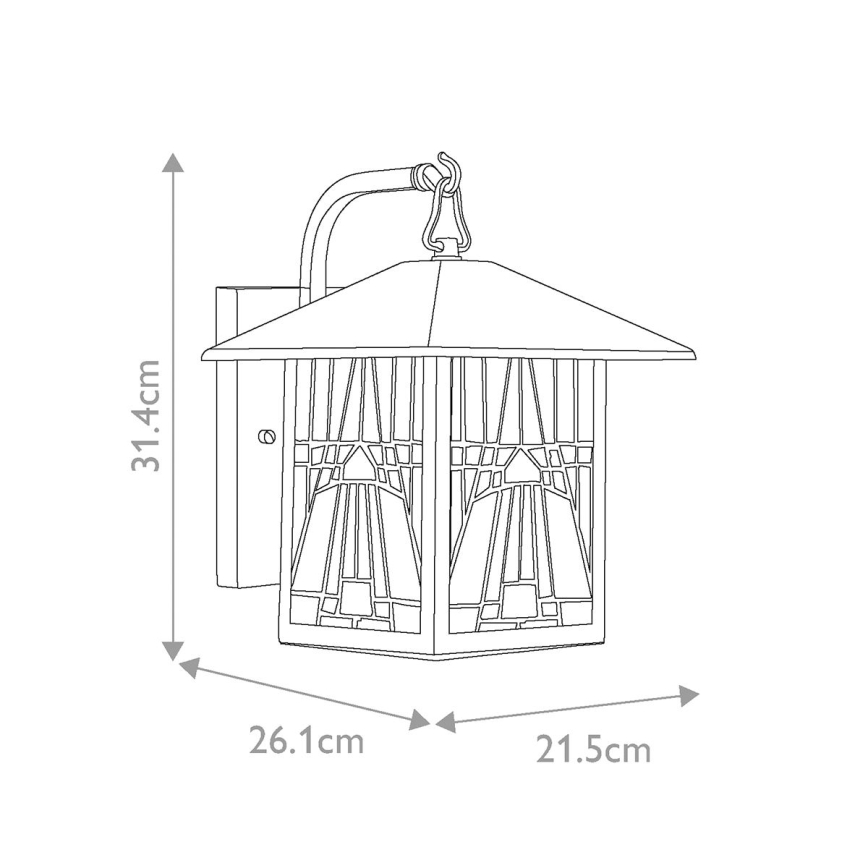Elstead QZ-INGLENOOK2-M - Applique da esterno INGLENOOK 1xE27/60W/230V IP44