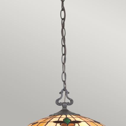 Elstead - Lampadario a catena Tiffany KAMI 3xE27/60W/230V