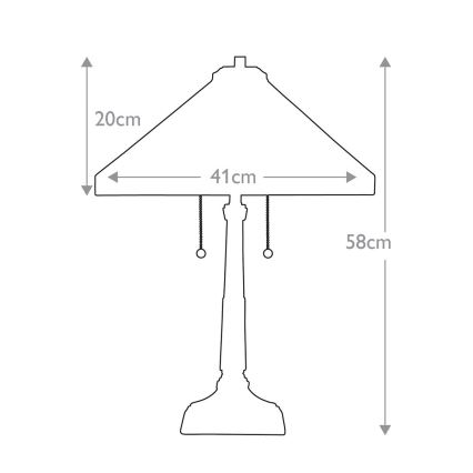Elstead - Lampada da tavolo Tiffany STEPHEN 2xE27/60W/230V